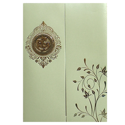 Olive Green Door texture Sheet Wedding Card