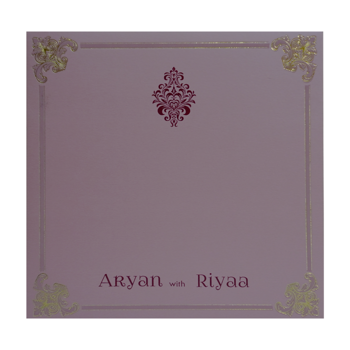 Plum Pink Floral Single Card