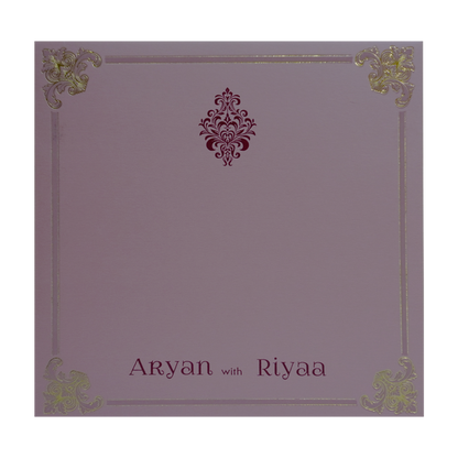 Plum Pink Floral Single Card
