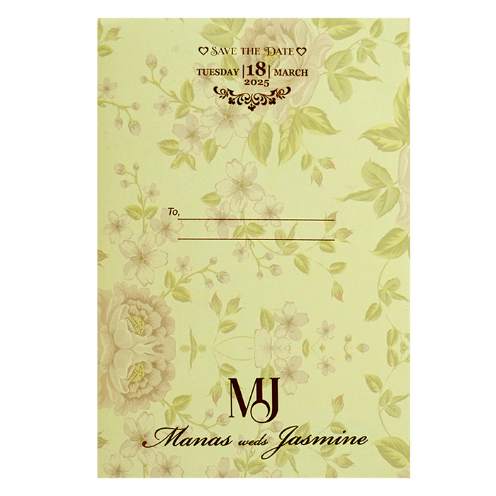 Light Pastel Yellow Marriage Card