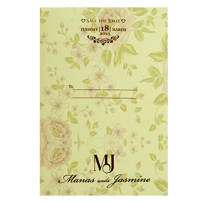 Light Pastel Yellow Marriage Card