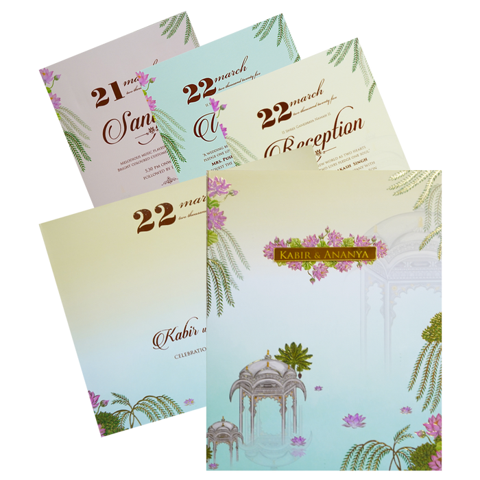 Pastel Beautiful Wedding Card Design