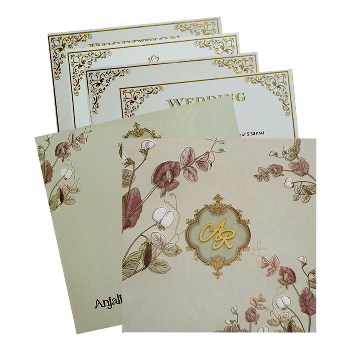 Light Grey Wedding Card
