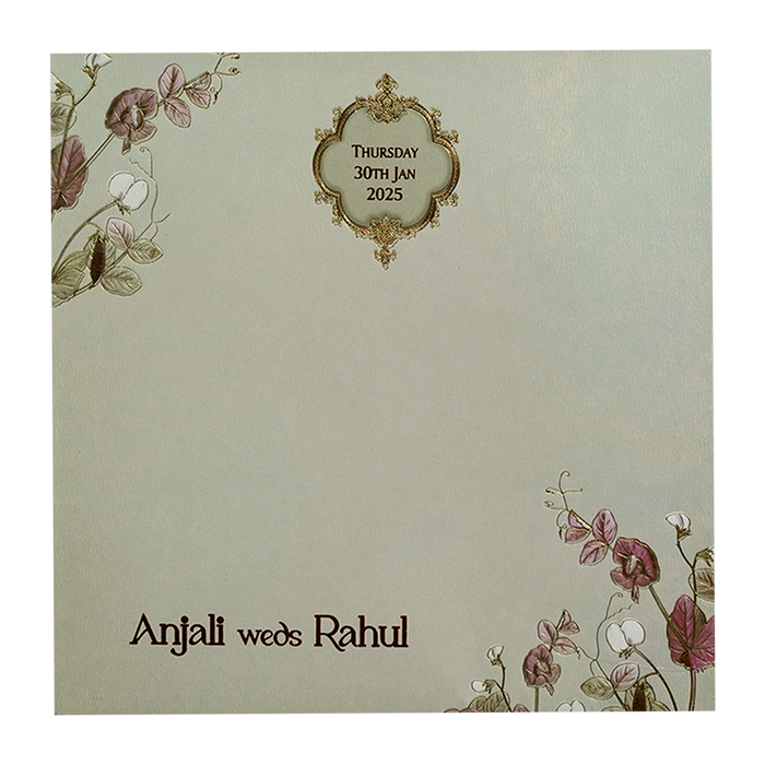 Light Grey Wedding Card