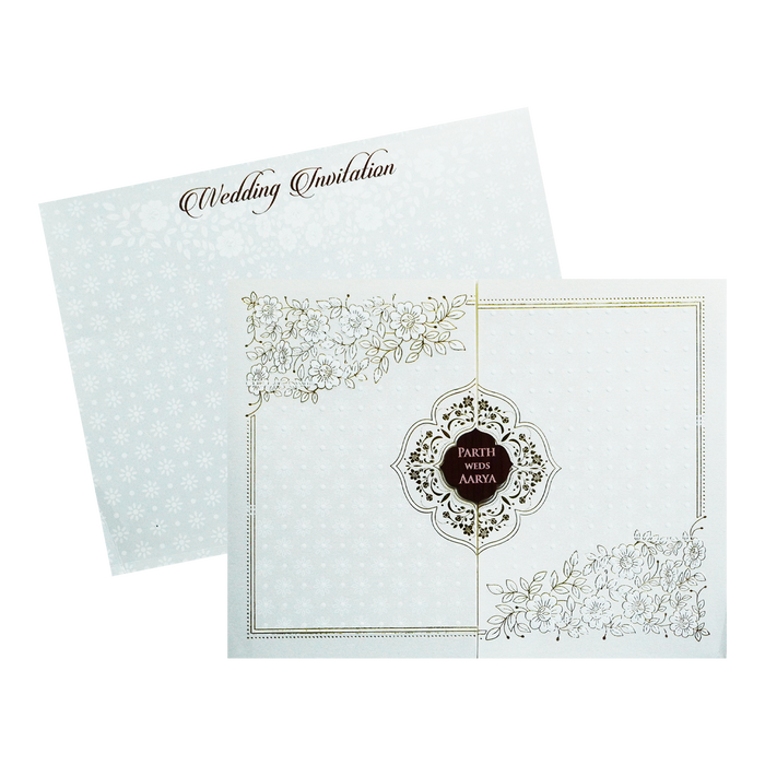 White Floral Invitation