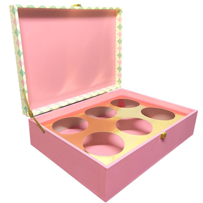 Pink And Green Large Box Invitation-KBX0603