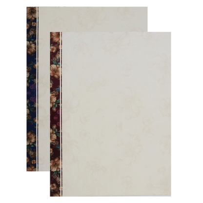 Maroon Cream Floral Door Padded Wedding Card