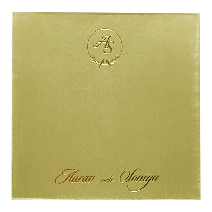Cream Floral Tracing Invitation Card