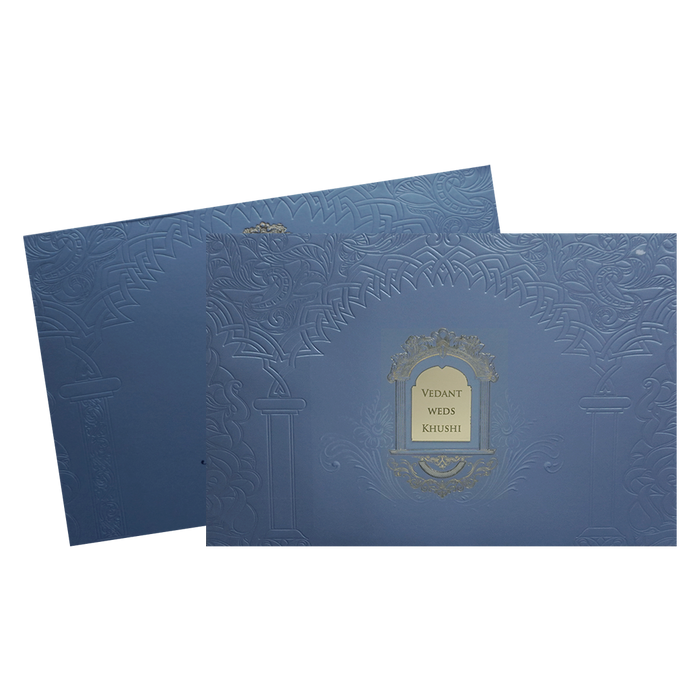 Light Blue Wedding Card