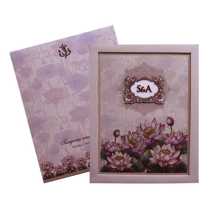 Cream Premium Padded Wedding Card
