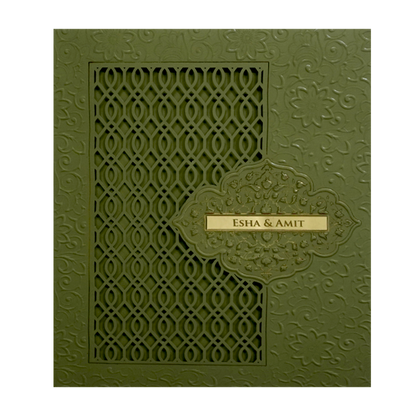 Lemon Grass MDF Wedding Card
