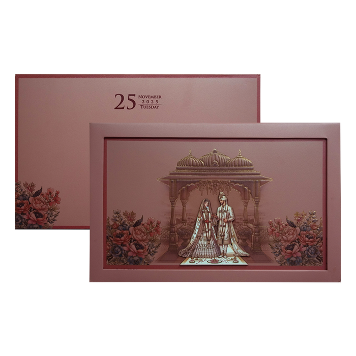 Peach Royal Premium Padded Invitation