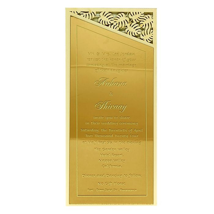 Pale Pink MDF Invitation