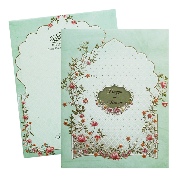 Pista Green Padded Invitation