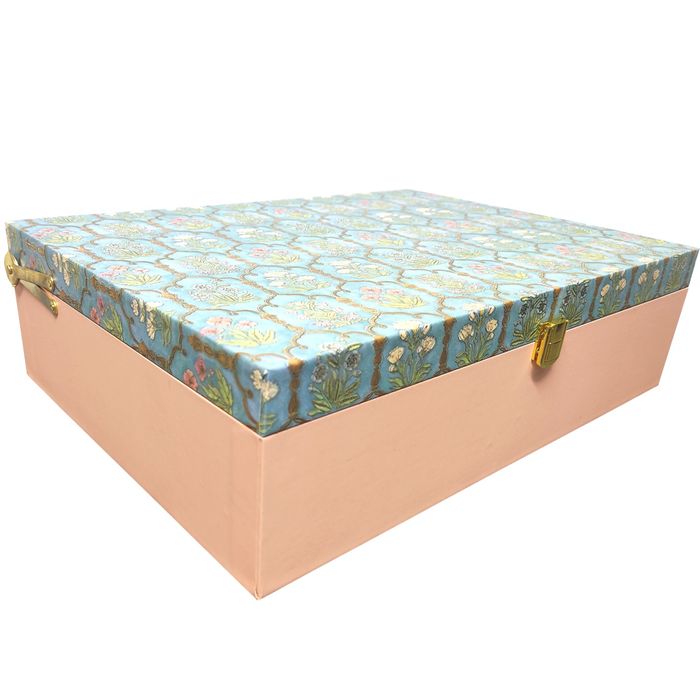 Green Floral Large Box Invitation-KBX0604