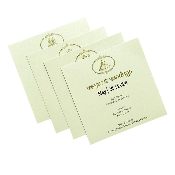 Ivory Laser Cut Box Invitation Card