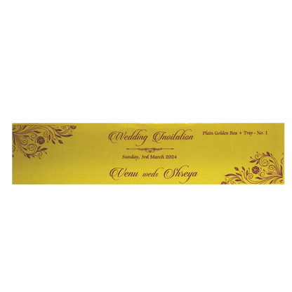 Amber Yellow Velvet Scroll Card