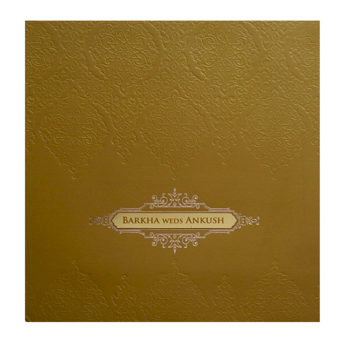 Golden Pattern Wedding Card