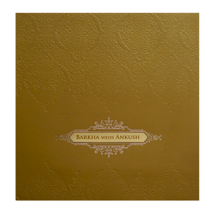 Golden Pattern Wedding Card