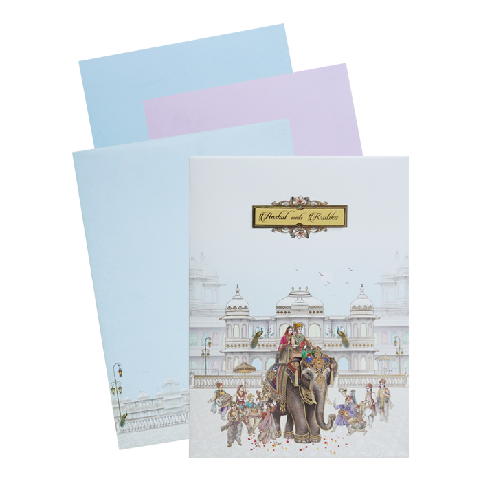 White Elephant Palace Padded Invitation