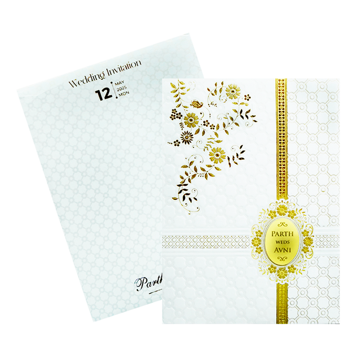 Chalk White Marriage Card