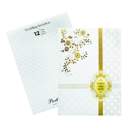 Chalk White Marriage Card