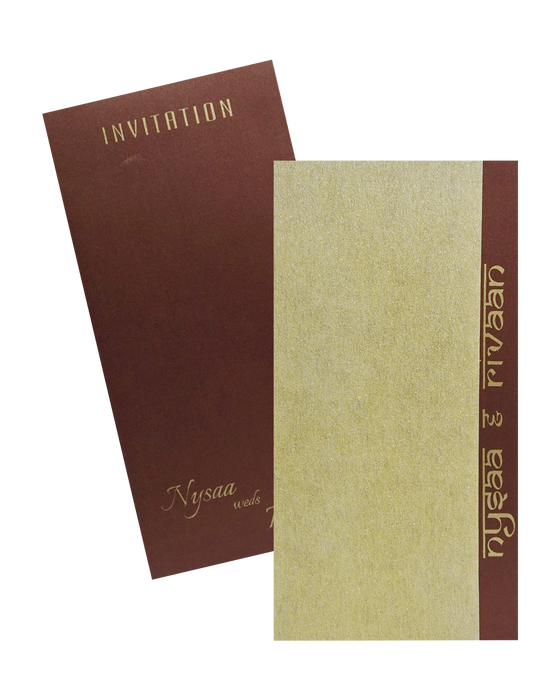 Brown Single Sheet Invitation