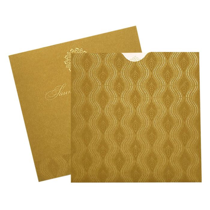 Brown Pattern Design Invitation Card
