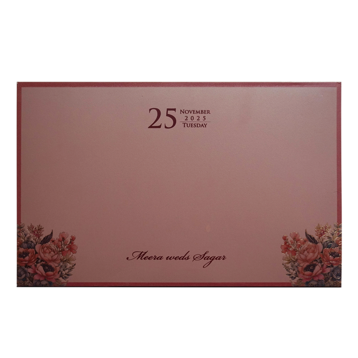 Peach Royal Premium Padded Invitation
