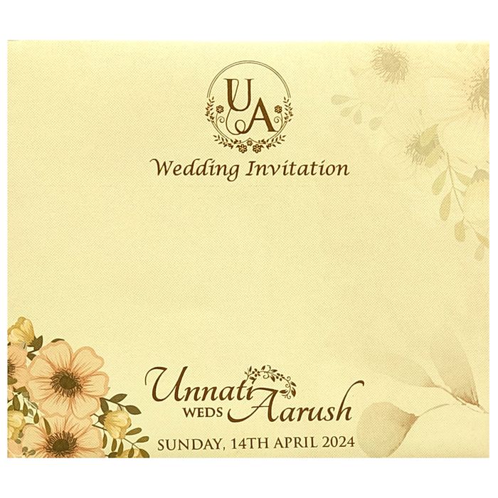 Light Pale Brown Padded Invitation