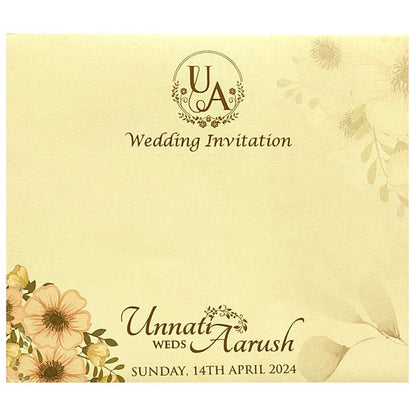 Light Pale Brown Padded Invitation