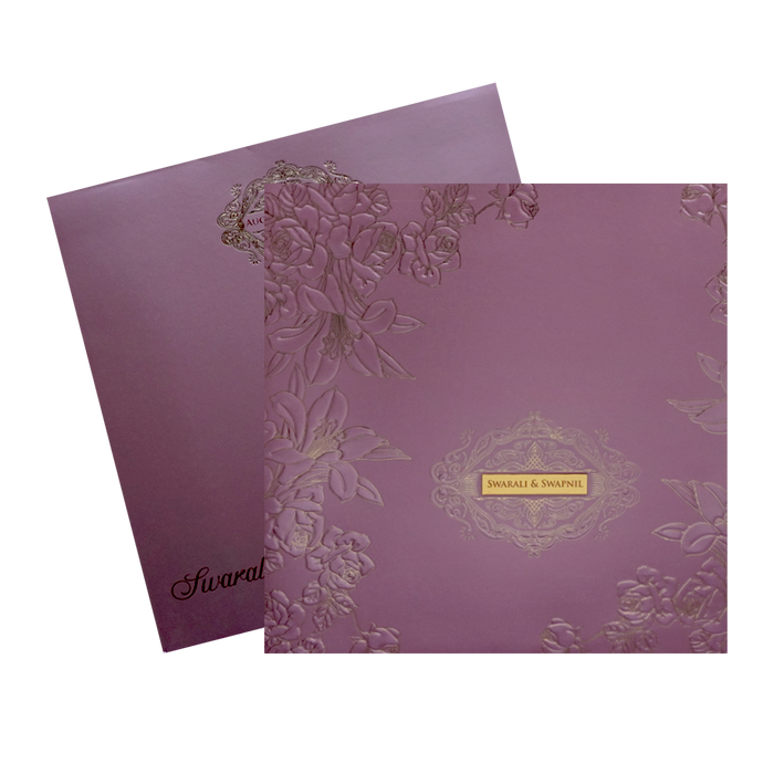 Light Pink Floral Wedding Card