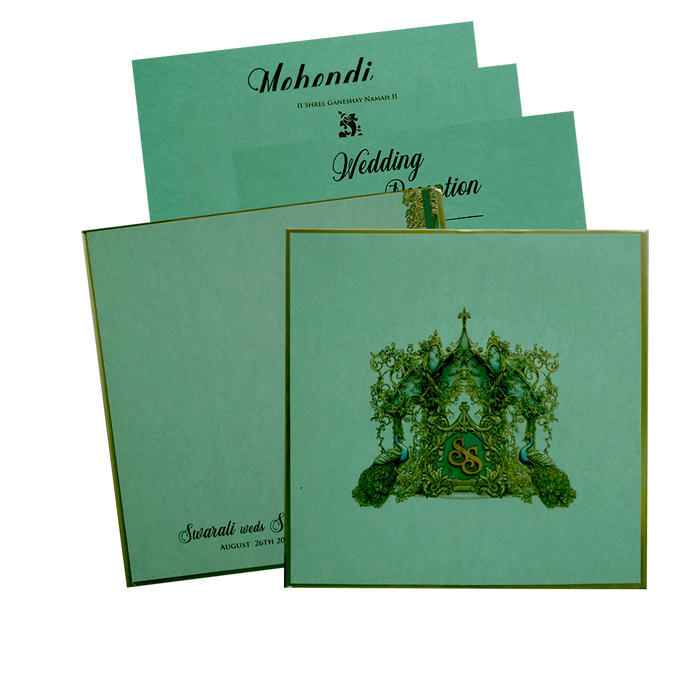 Olive Green Premium Wedding Invitation