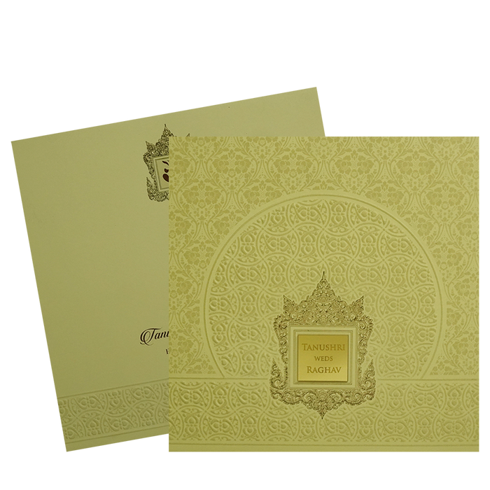 Yellow Wedding Card