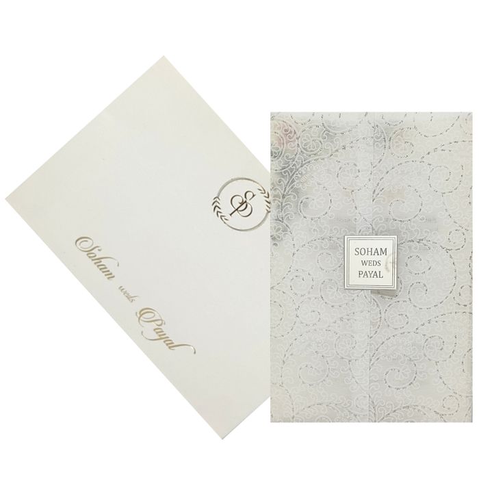 White Floral Invitation Card