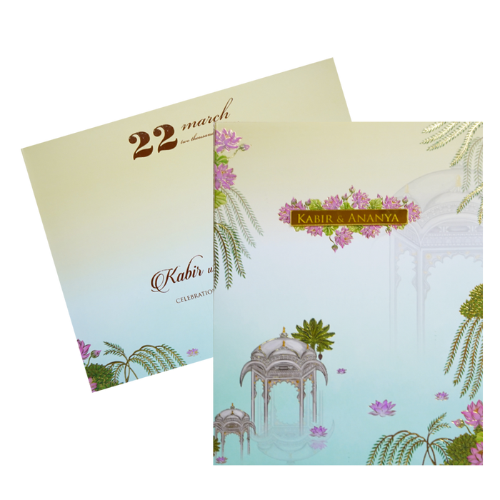 Pastel Beautiful Wedding Card Design