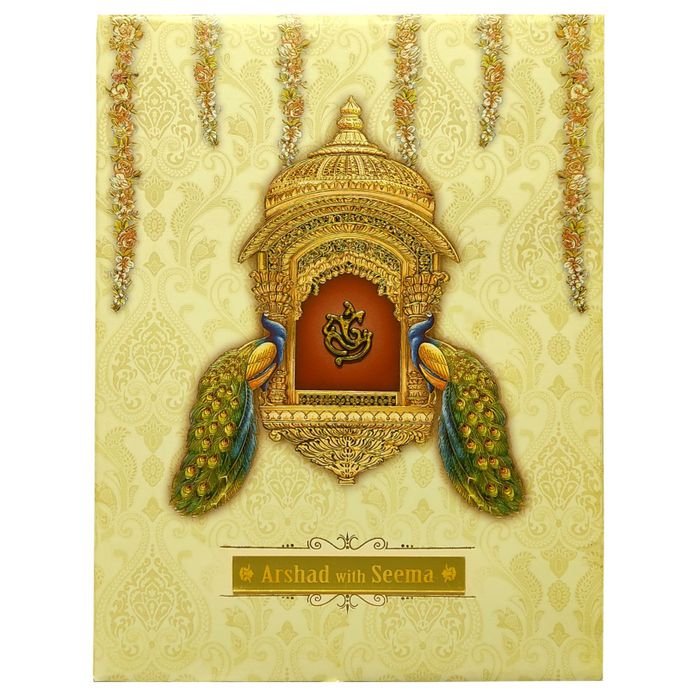 Sandal peacock premium sweet box card