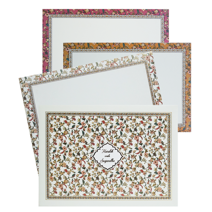 Lime Yellow Persian Marriage Invitation Card