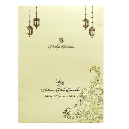 White Floral Wedding Invitation Card