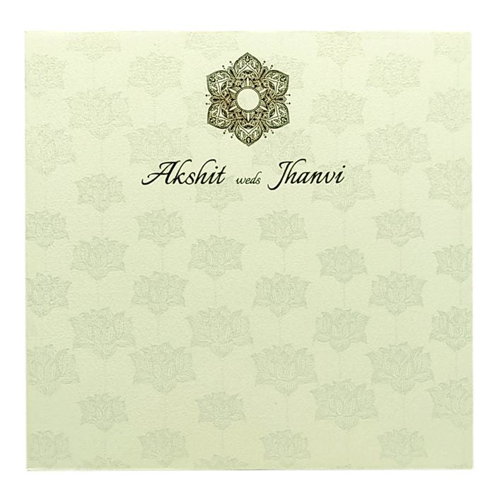 White Pink Floral Invitation Card