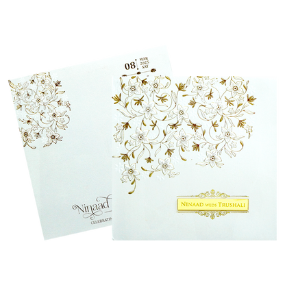 Pearly White Padded Invitation