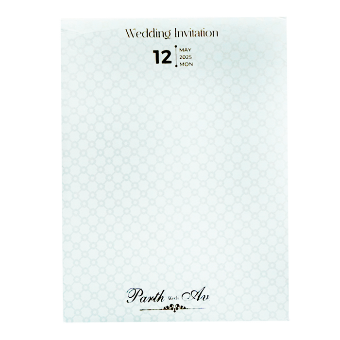 Chalk White Marriage Card