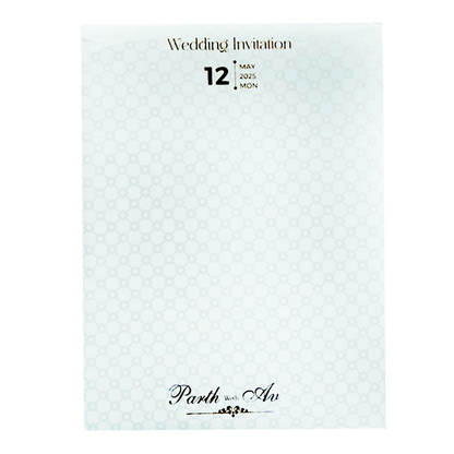 Chalk White Marriage Card
