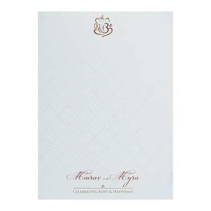 White Acrylic Embossed Wedding Invitation