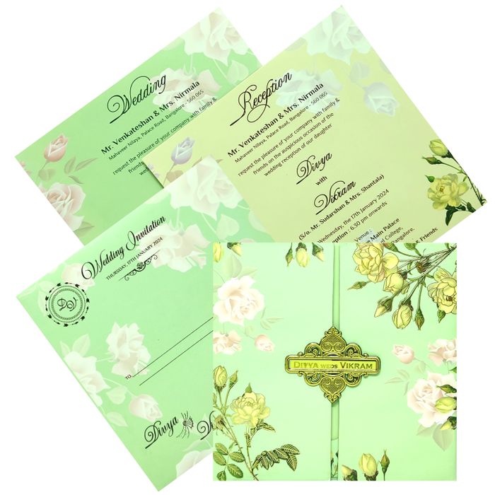 Green Door Type Invitation Card