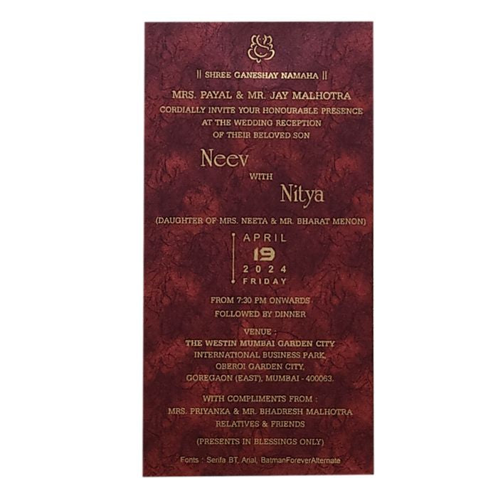Invitation Card - KRCS6421