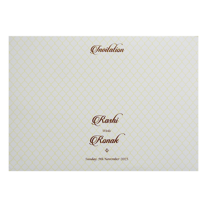 White Padded Wedding Invitation