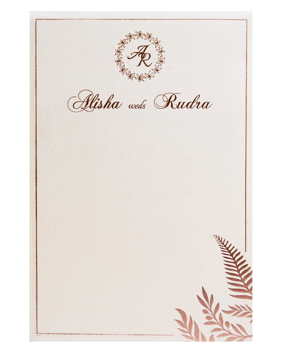 Peach Single Invitation Card