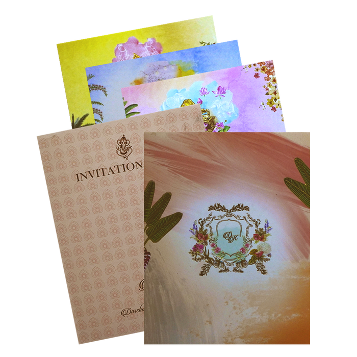 Light Salmon Pink Marriage Invitation