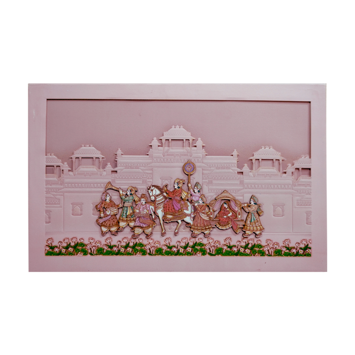 Peach Royal Padded Wedding Invitation